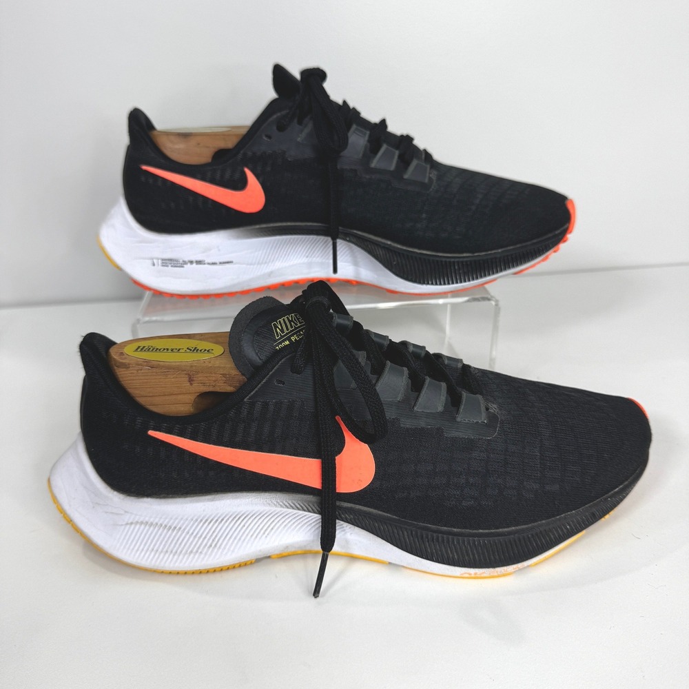 Nike Air Zoom Pegasus 37 Running Shoes Black Bright Mango Mens 7 BQ9646-010